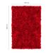 Tapete Tufting Foffo Retangular Poliéster 150x200 cm Vermelho