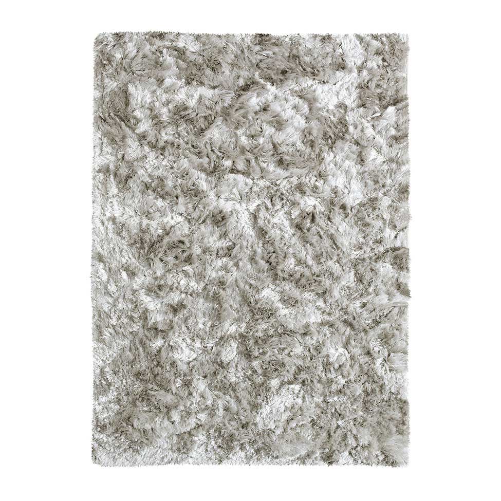 Tapete Tufting Show Bale Retangular Polipropileno 150x200 cm Prata