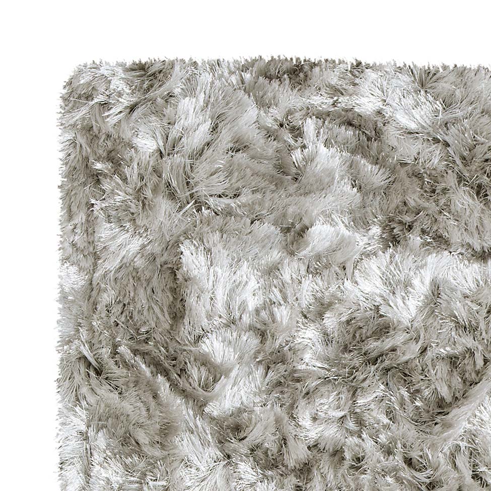 Tapete Tufting Show Bale Retangular Polipropileno 150x200 cm Prata