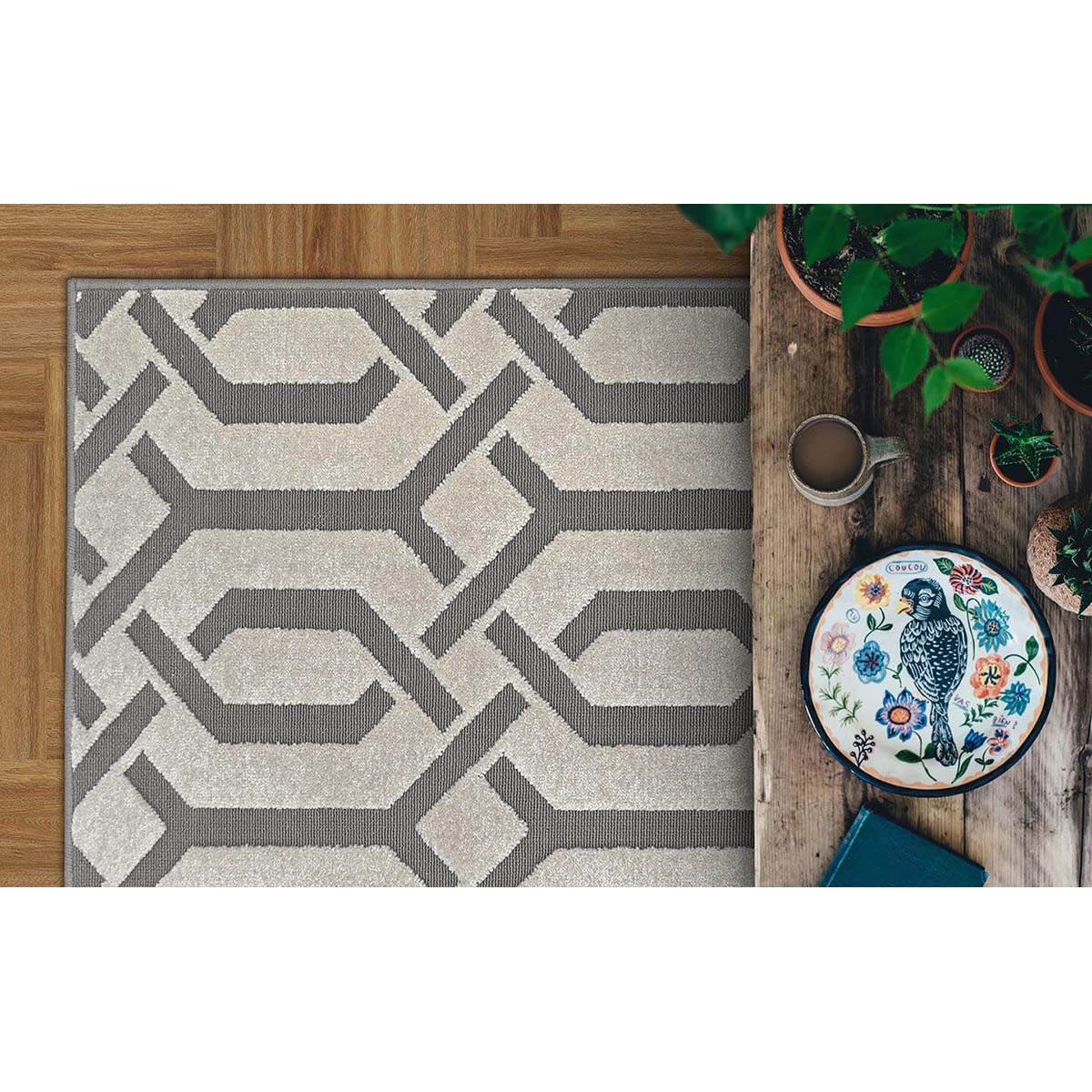 Tapete de Sala Chevron Minério 1,00X1,50M - São Carlos