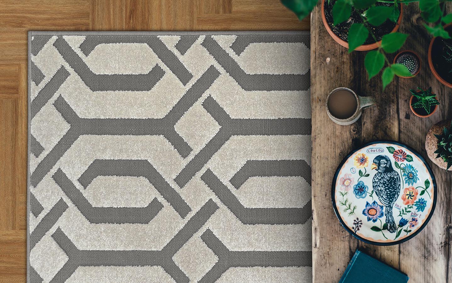 Tapete de Sala Chevron Minério 1,50X2,00M - São Carlos