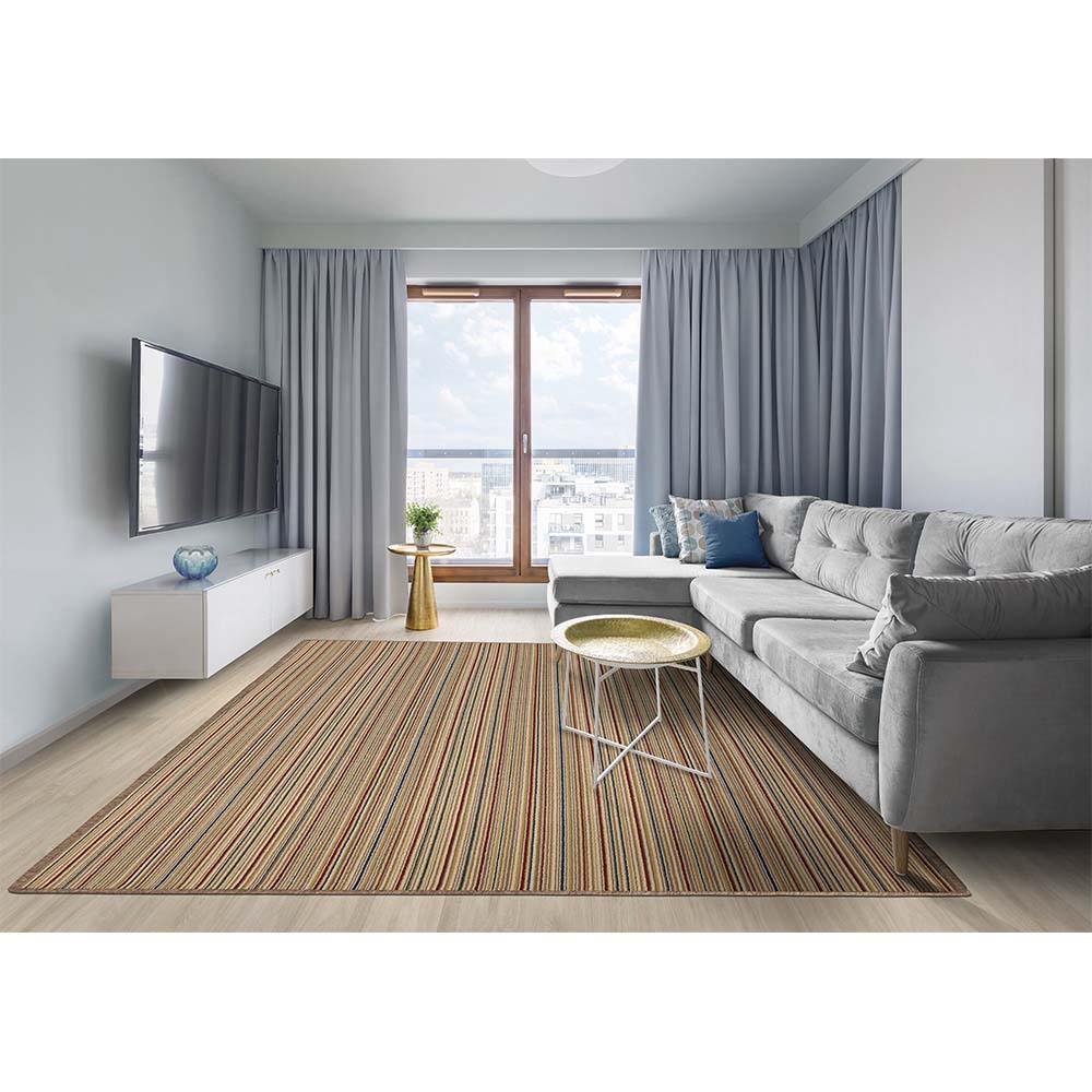 Tapete para Sala Aruba Linhas Marrom 2,00X2,50M