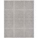 Tapete para Sala Chevron Quadros Cinza 2,00X2,50M