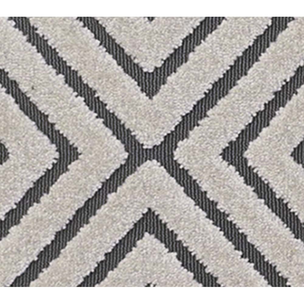 Tapete para Sala Chevron Quadros Cinza 2,00X2,90M