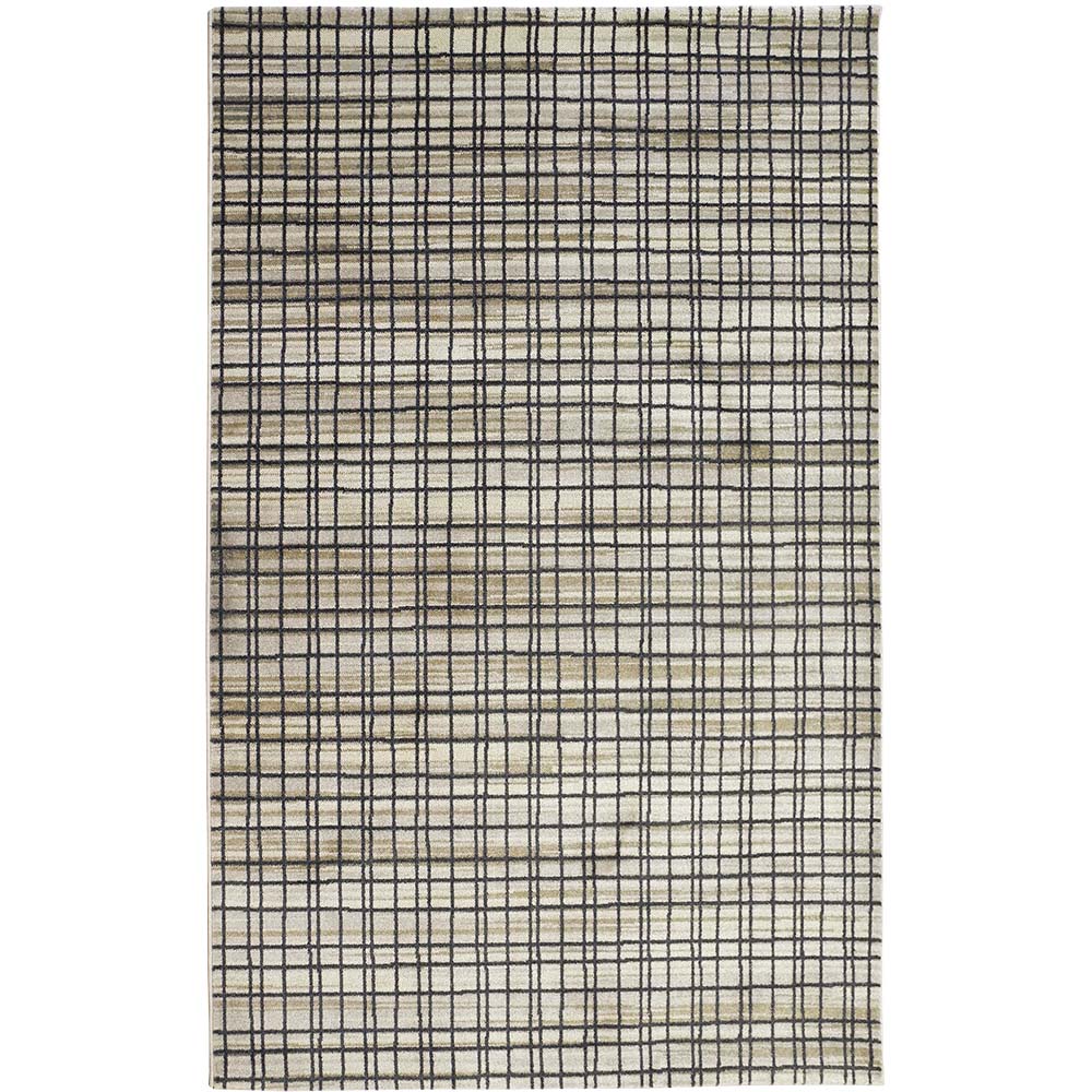 Tapete para Sala Classe A Xadrez Bege 1,00X1,60M