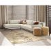 Tapete para Sala Detalhe Rachado Marrom-Bege 2,00X2,50M