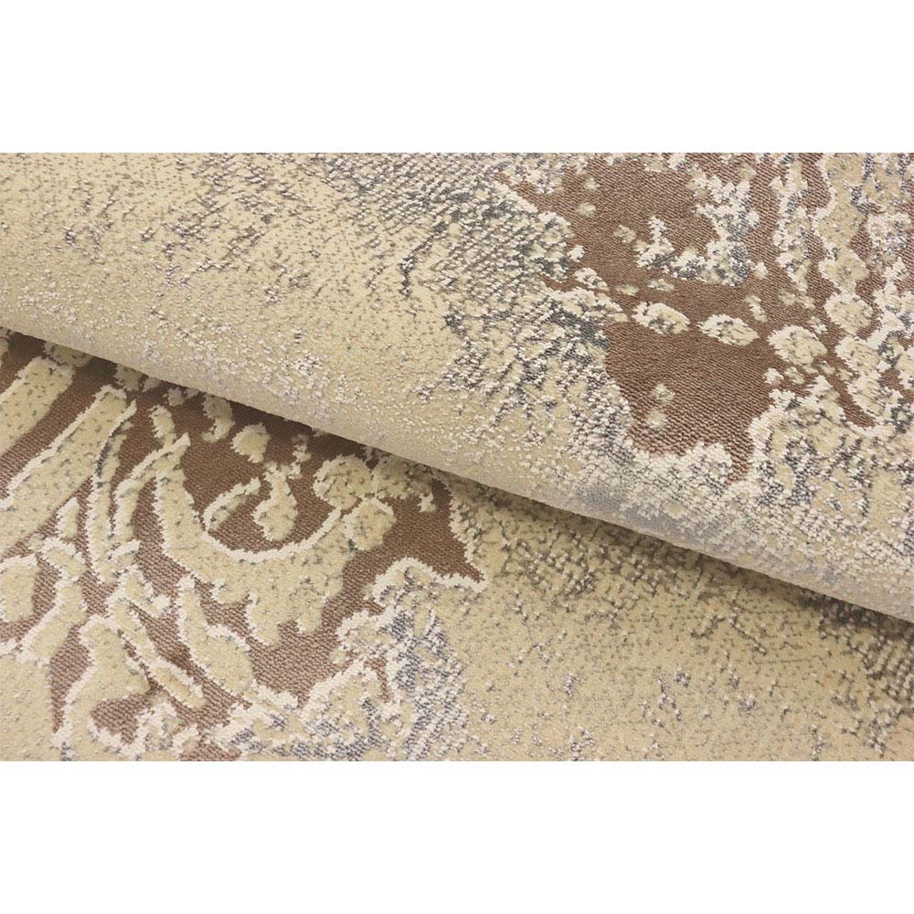 Tapete para Sala Detalhe Renda Marrom-Bege 2,00X2,90M