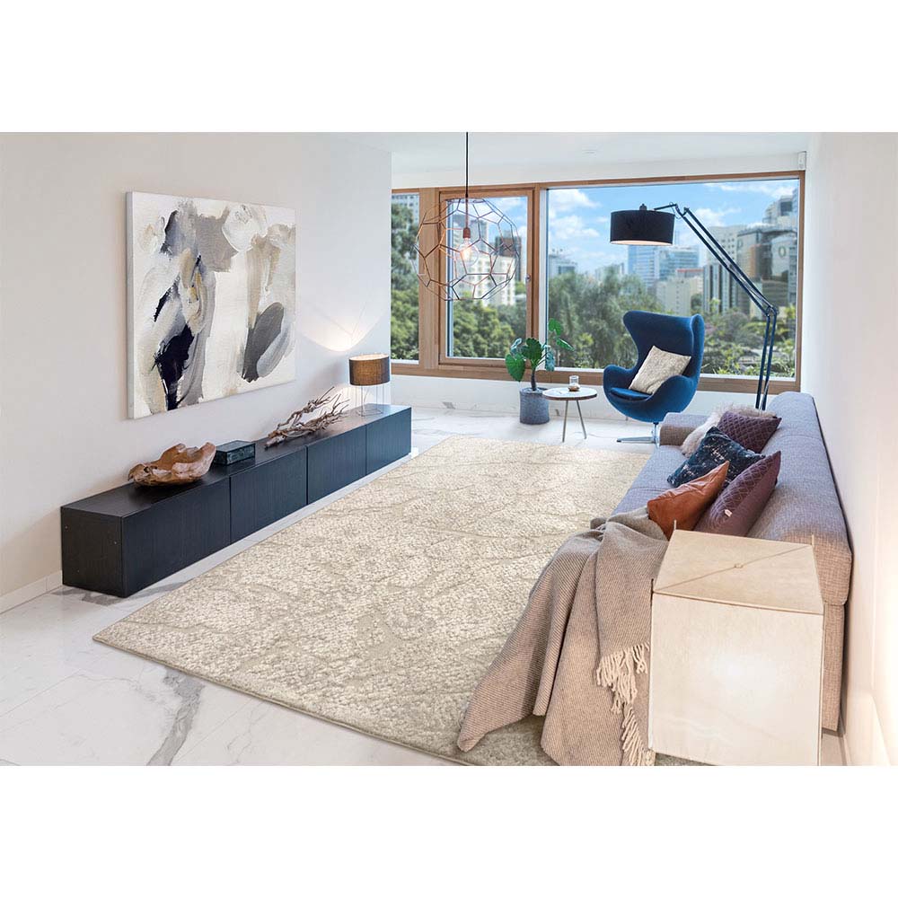 Tapete para Sala Glamour Diamante Bege 1,50X2,00M
