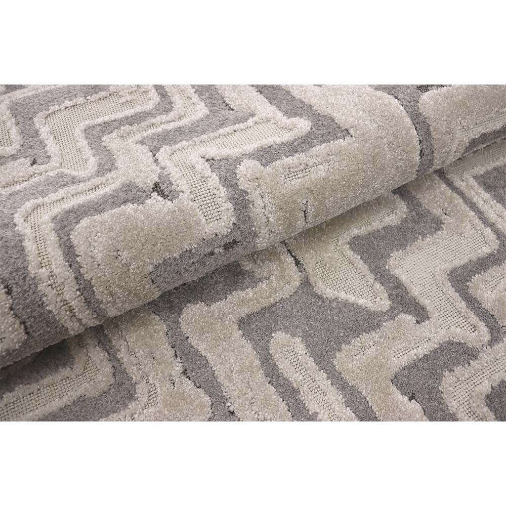 Tapete para Sala Glamour Esculpido Cinza 1,50X2,00M