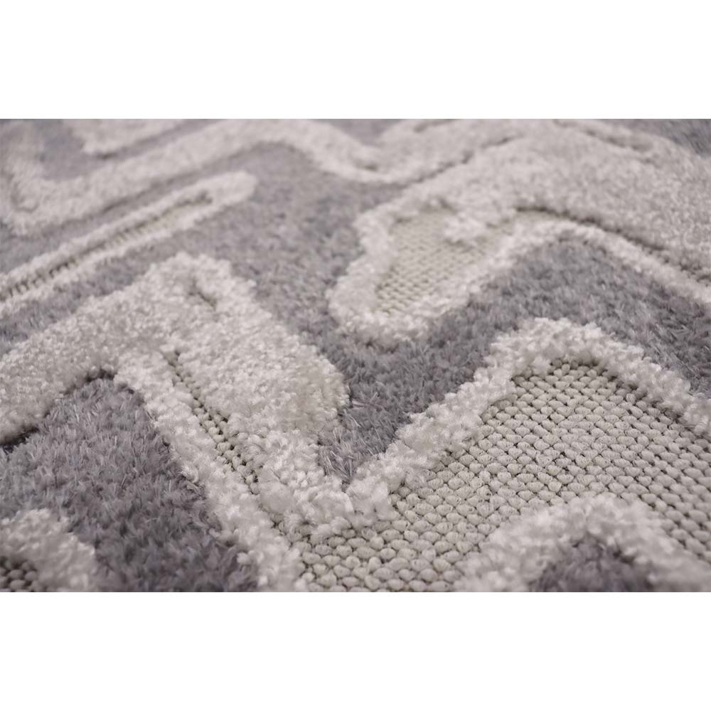 Tapete para Sala Glamour Esculpido Cinza 1,50X2,00M
