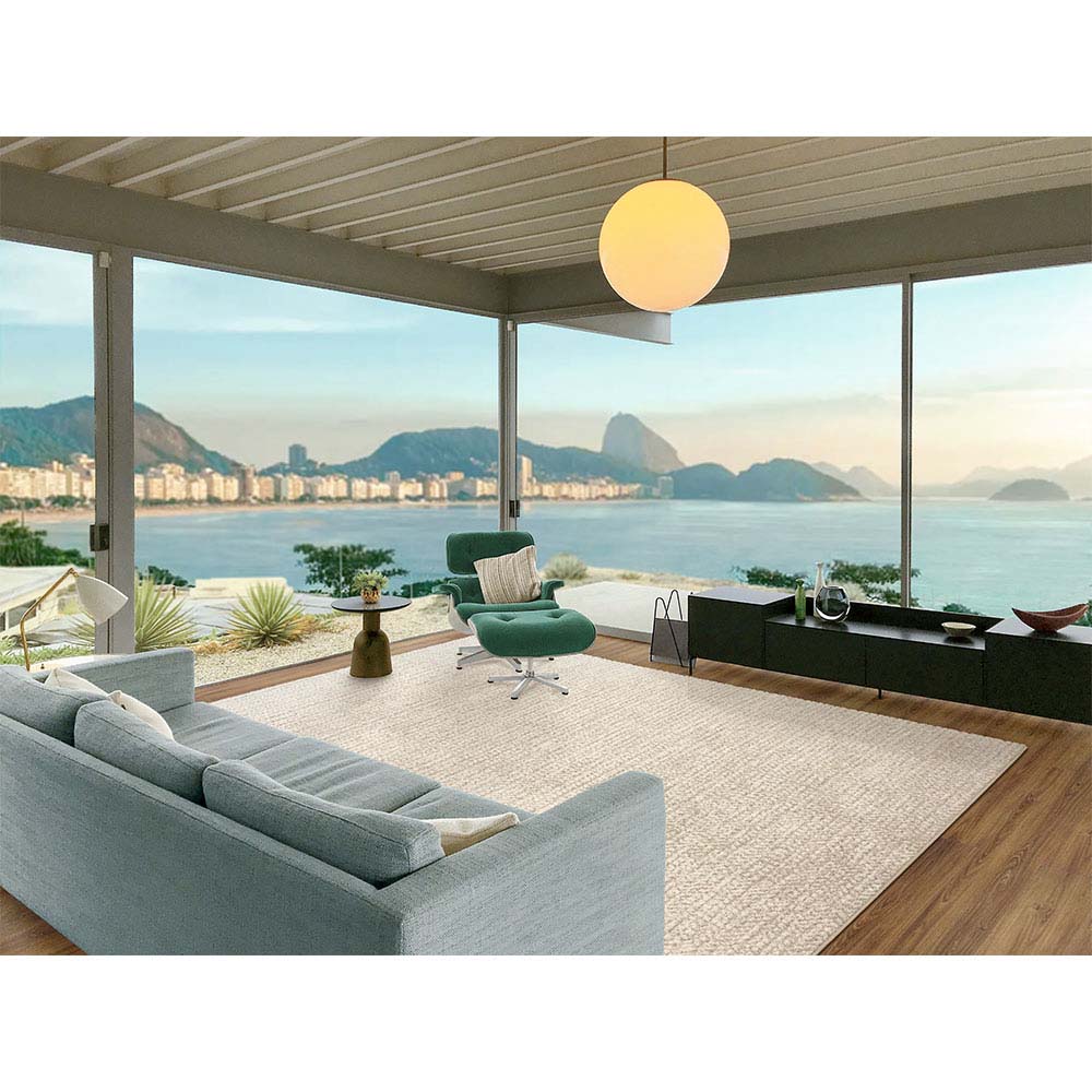 Tapete para Sala Glamour Prata Bege 2,00X2,90M - São Carlos