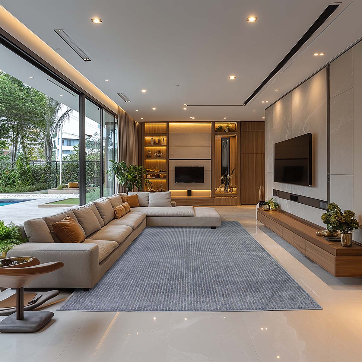 Tapete para Sala Mariana Cobalto 1,50X2,00M São Carlos