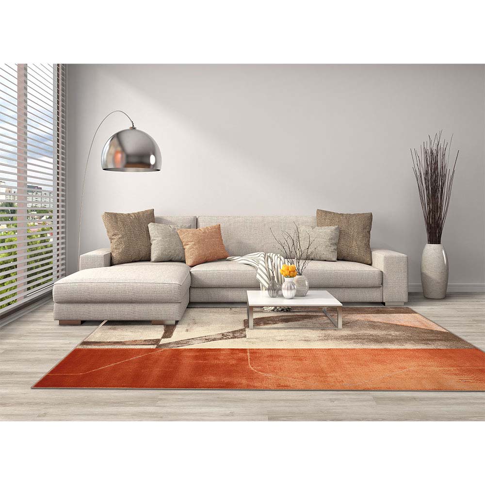 Tapete para Sala Supreme Paris Bege-Vermelho 1,50X2,00M