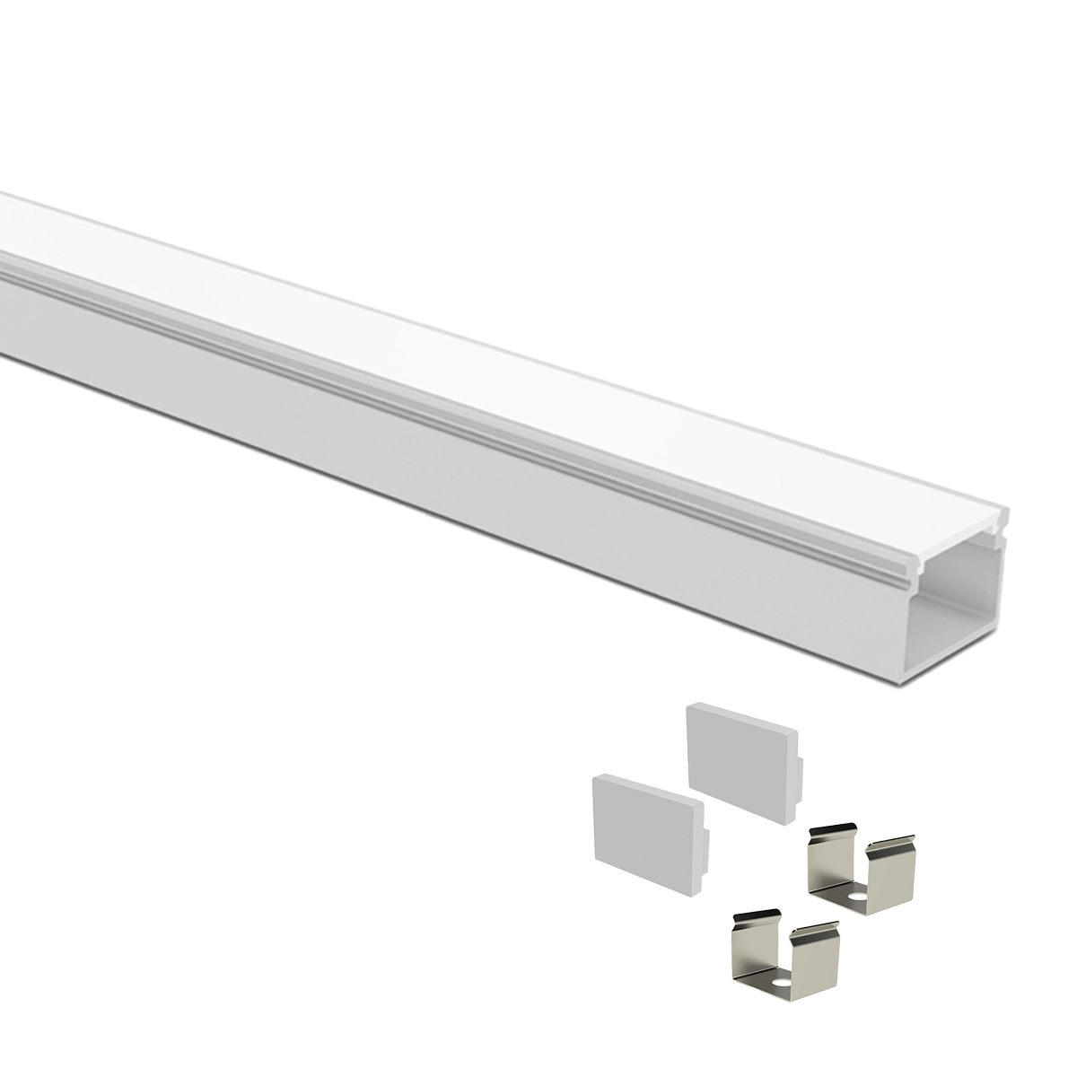 Perfil de Sobrepor Taschibra Para Fita de Led Vertex 20 Com 3 Metros Branco