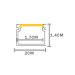 Perfil de Sobrepor Taschibra Para Fita de Led Vertex 20 Com 3 Metros Branco