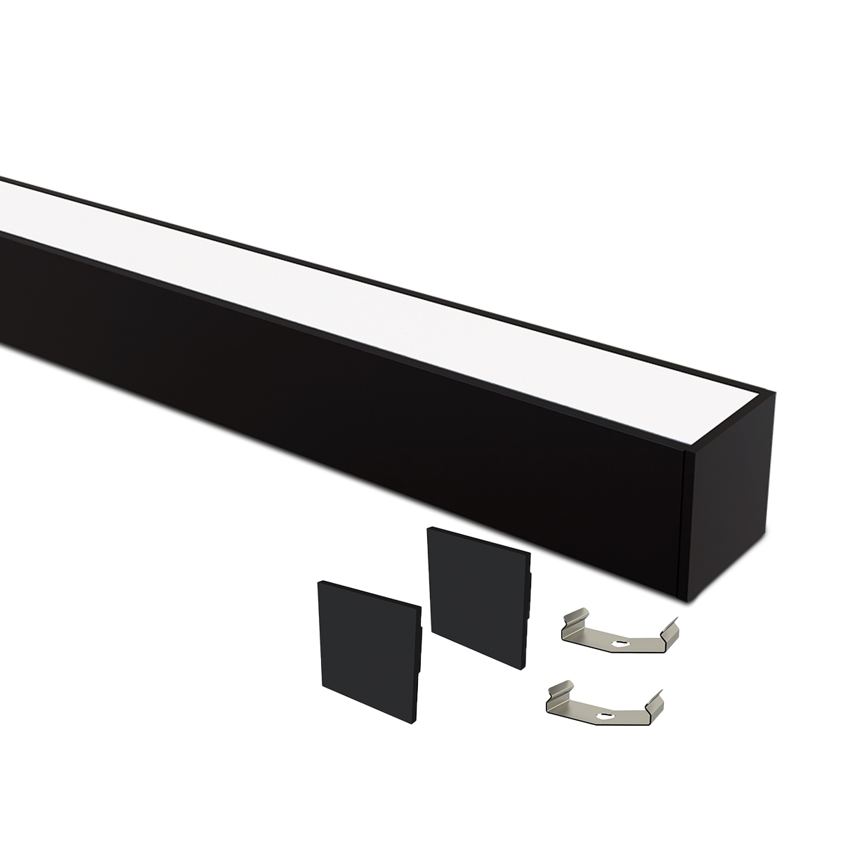 Perfil de Sobrepor Taschibra Para Fita de Led Zenith 50 Com 1 Metro Preto