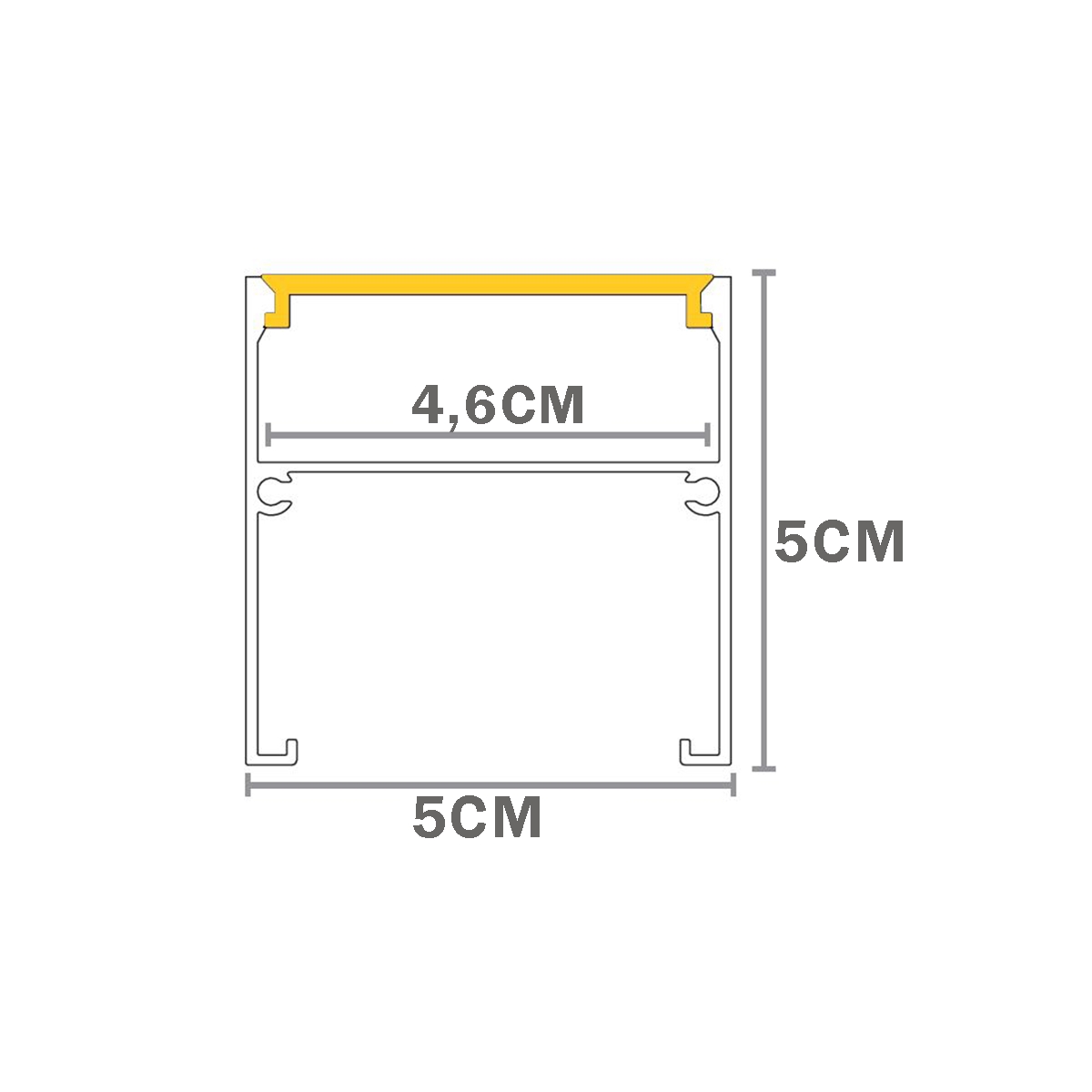 Perfil de Sobrepor Taschibra Para Fita de Led Zenith 50 Com 1 Metro Preto
