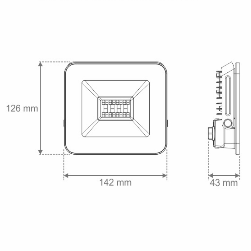 Refletor Taschibra Smart Led Wi-Fi 20W Inteligente CCT+RGB Preto Bivolt