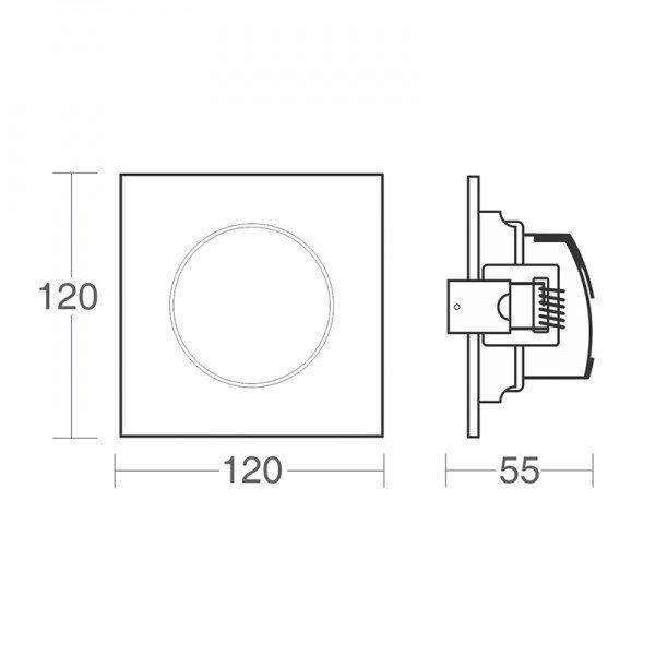 Spot de Led Embutir Alltop Par20 Quadrado 7W Bivolt Taschibra 3000K Luz Quente