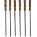 6 Espetos Churrasco 85cm Simples Aço Inox Churrasqueira