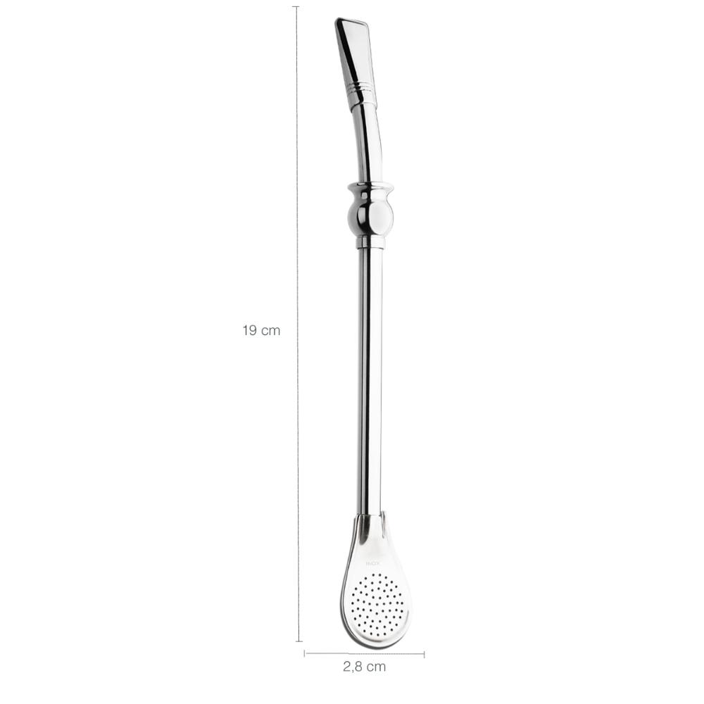 Bomba Aço Inox Anel De Cuia 19cm Sem Rosca Bojo Pera Mate