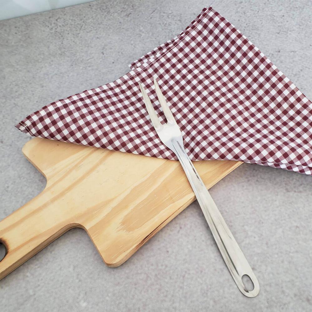 Garfo Trinchante Grande para Churrasco Utensílio para Carne Aço Inox Taumer