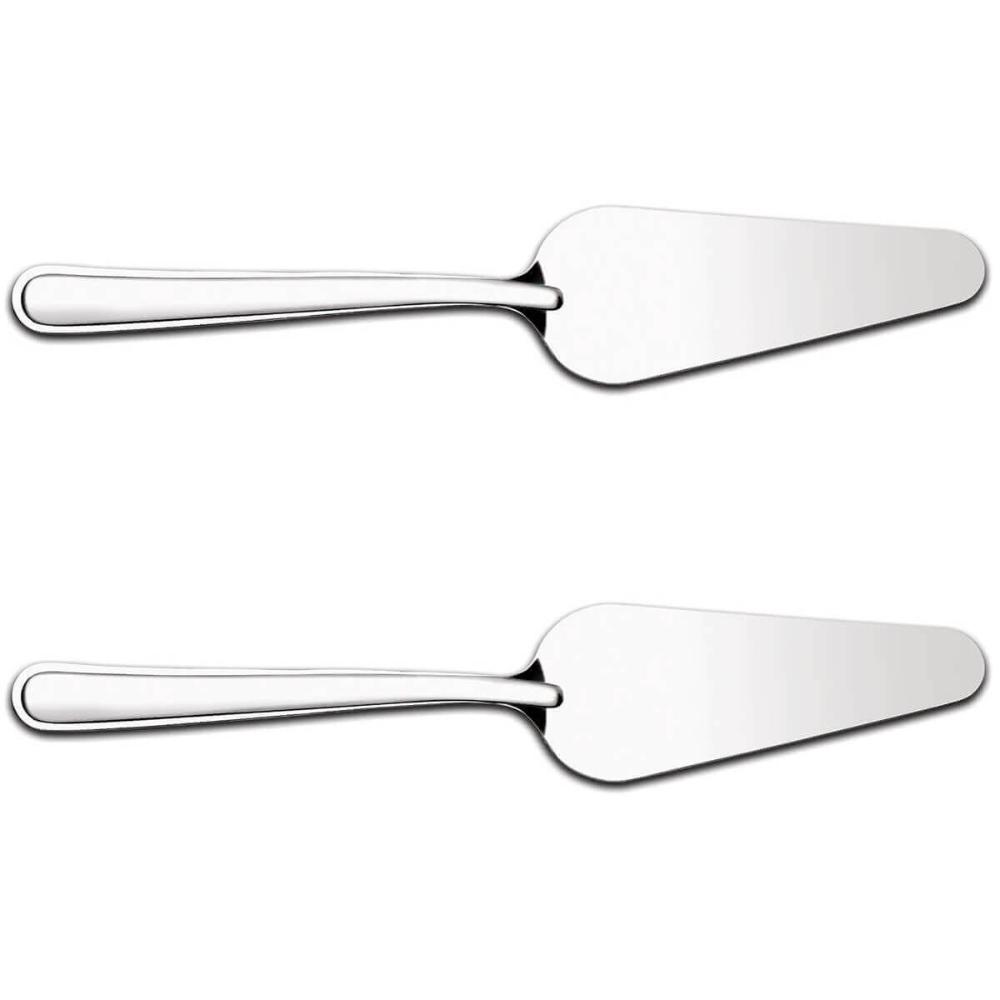 Kit 2 Espátulas para Cortar Bolo Pá Cortador de Fatia Pizza Inox Taumer