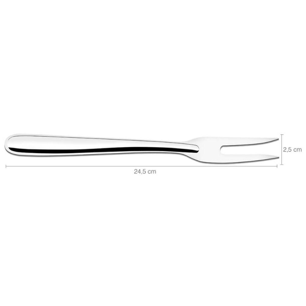 Kit 2 Garfos Trinchante Para Churrasco 24cm Grande de Cortar Carne Cozinha Inox Taumer