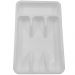 Porta Separador Quatro Divisor De Talher Organizador Gaveta Branco