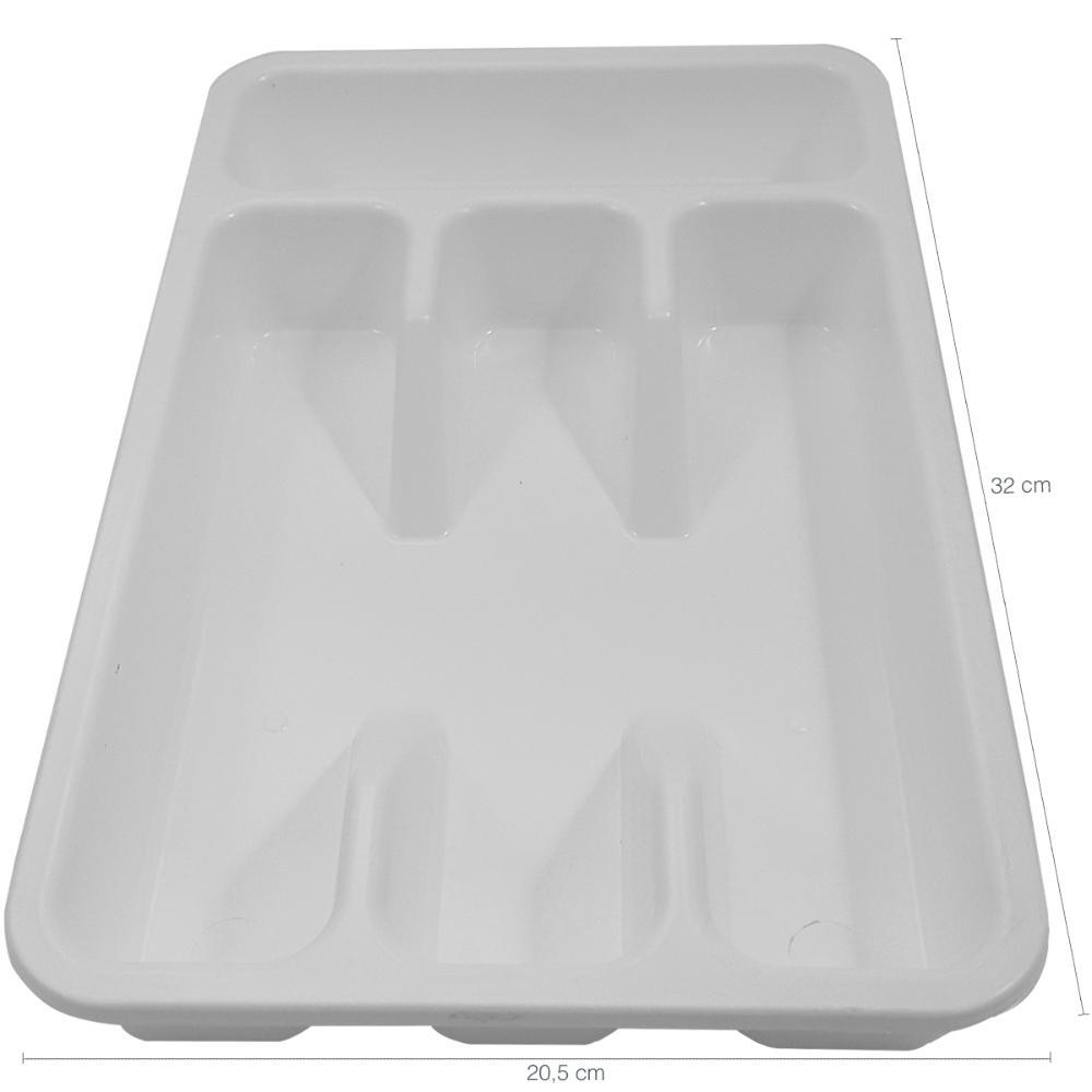 Porta Separador Quatro Divisor De Talher Organizador Gaveta Branco