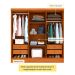 Guarda-Roupa Casal Itaperuna 6 Portas 4 Gavetas Cinamomo e Off White