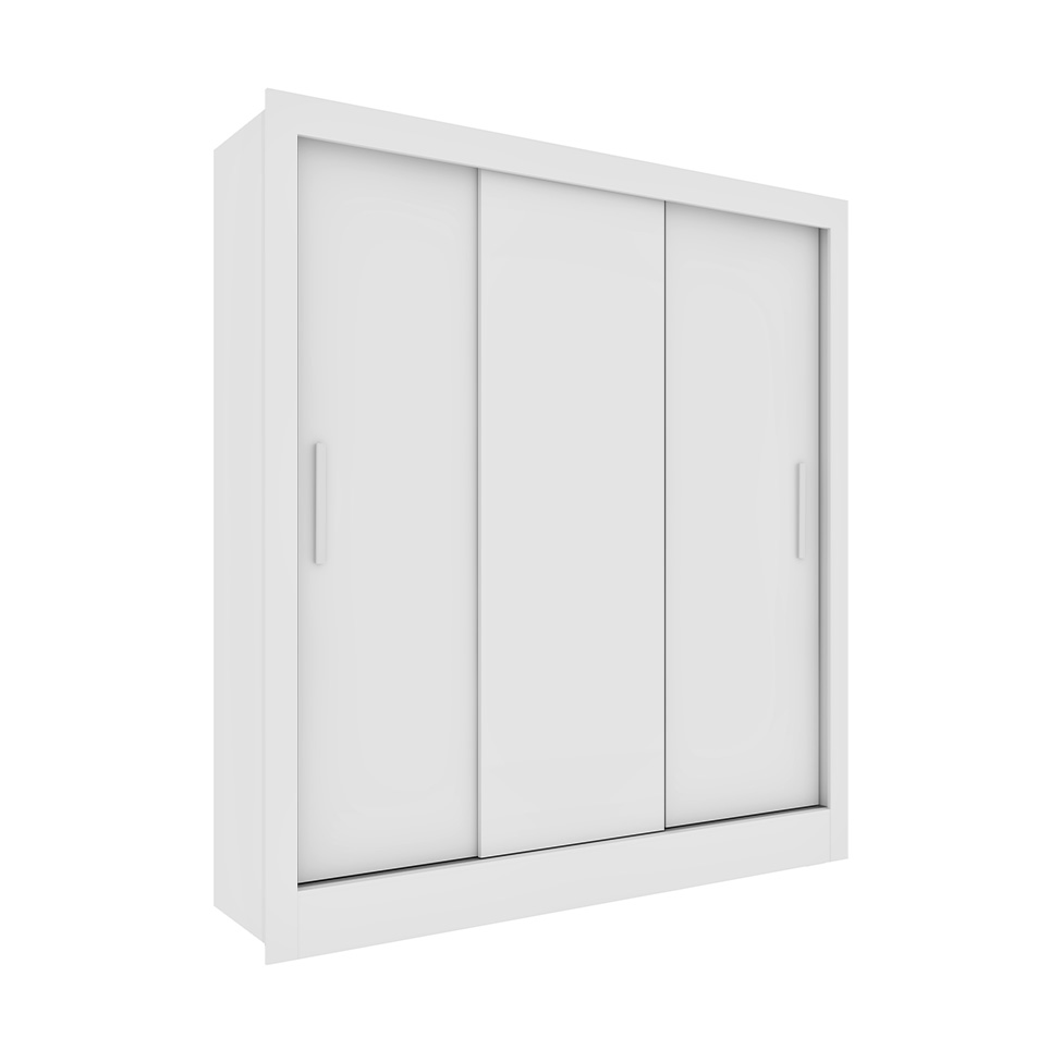 Guarda-Roupa Casal Vitoria 3 Portas 4 Gavetas Neve