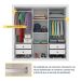 Guarda-Roupa Casal Vitoria 3 Portas 4 Gavetas Neve