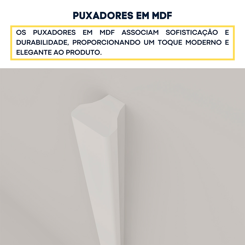 Guarda-Roupa Casal Vitoria 3 Portas 4 Gavetas Neve