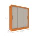Guarda-Roupa Casal Vitoria Flex 3 Portas 4 Gavetas Cinamomo e Off White