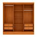 Guarda-Roupa Casal Vitoria Flex 3 Portas 4 Gavetas Cinamomo e Off White