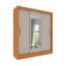 Guarda-Roupa Casal com Espelho Vitoria Flex 3 Portas 4 Gavetas Cinamomo e Off White