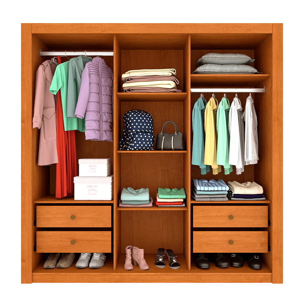 Guarda-Roupa Casal com Espelho Vitoria Flex 3 Portas 4 Gavetas Cinamomo e Off White