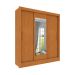 Guarda-Roupa Casal com Espelho Vitoria Flex 3 Portas 4 Gavetas Cinamomo e Off White