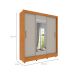 Guarda-Roupa Casal com Espelho e Pés Vitoria Flex 3 Portas 4 Gavetas Cinamomo e Off White