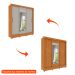 Guarda-Roupa Casal com Espelho e Pés Vitoria Flex 3 Portas 4 Gavetas Cinamomo e Off White