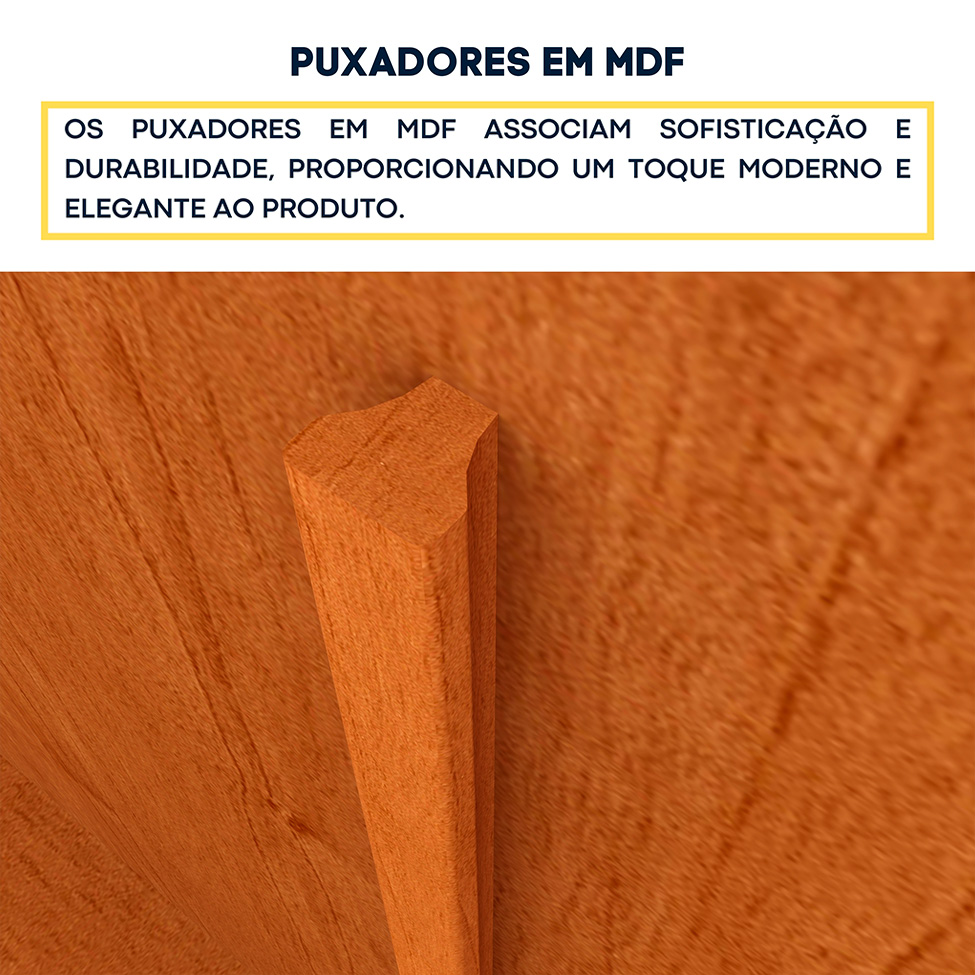 Guarda-Roupa Casal com Espelho e Pés Vitoria Flex 3 Portas 4 Gavetas Cinamomo e Off White