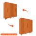 Guarda-Roupa Casal com Pés Itaperuna 6 Portas 4 Gavetas Cinamomo