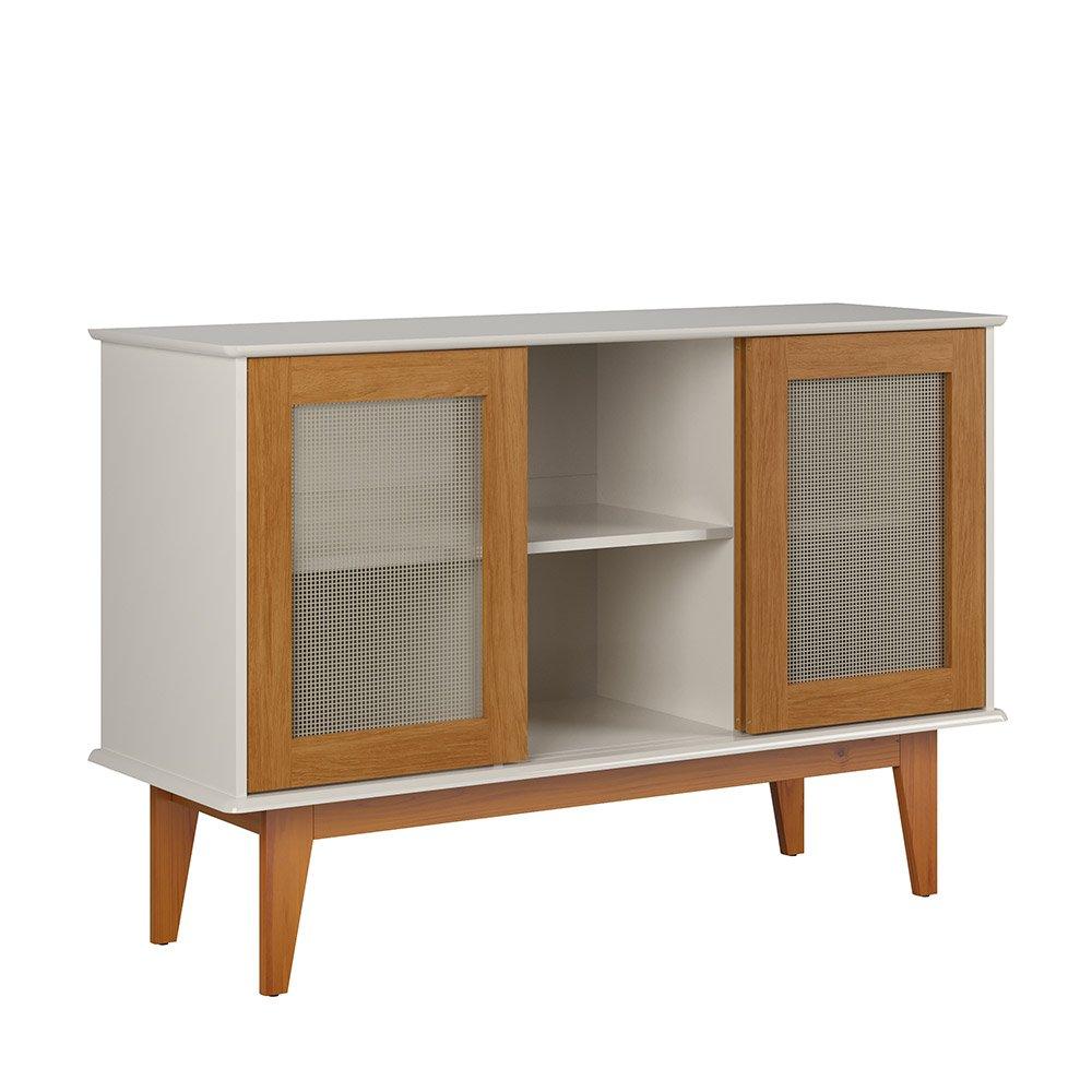 Aparador Buffet Detroit 03 Portas Off White/Nature - Tebarrot