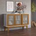 Aparador Buffet Detroit 3 Portas Branco/Nature - Tebarrot