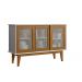 Aparador Buffet Detroit 3 Portas Branco/Nature - Tebarrot