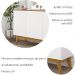 Balcao Buffet Ares 3 Portas 122 cm Branco Nature Tebar