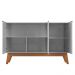 Balcao Buffet Ares 3 Portas 122 cm Branco Nature Tebar