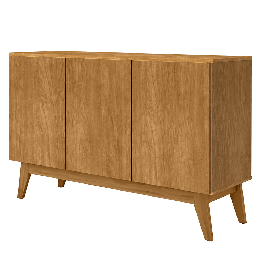 Balcao Buffet Ares 3 Portas 122 cm Nature Tebar