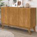 Balcao Buffet Ares 3 Portas 122 cm Nature Tebar